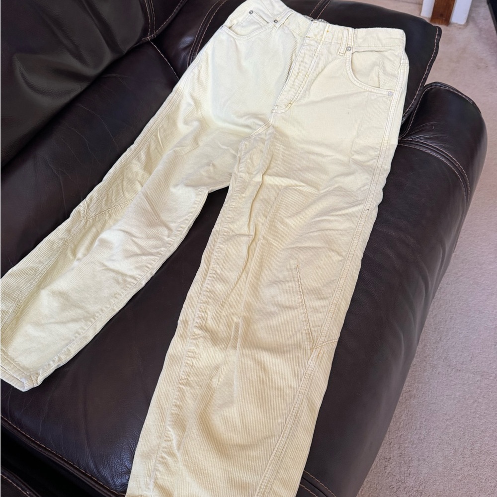Free People Soft Yellow Flare Pants